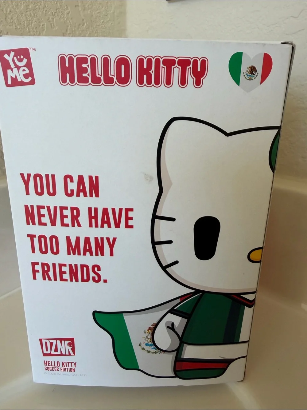 Hello Kitty Mexico Soccer Plush - White, Green & Red